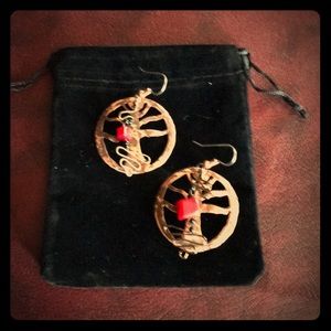 Handmade copper earrings